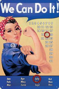 Nostalgie Blech Kalender - We can do it !