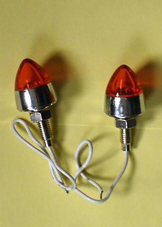 LED Lighted Bullet Nut /  LED Amber