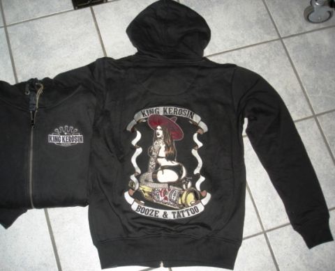 King Kerosin Embroidery Hoodie Jackets - Booze & Tattoo - Limited Edition