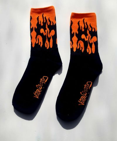 Socken - Flamen / Schwarz - orange