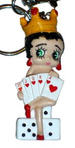 KEYCHAIN Gambling Betty Boop-KO3
