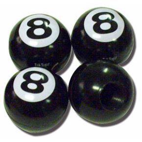 Ventilkappen - 8 Ball schwarz