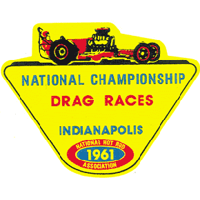 Vintage Race Sticker - Drag Races Indianapolis 1961