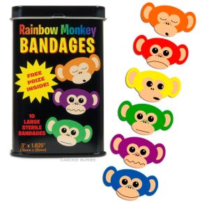 Pflaster Blechbox - Rainbow Monkey Bandages