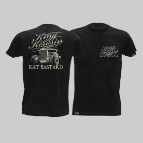 King Kerosin Slub Jersey T-Shirt - Rat Bastard / schwarz