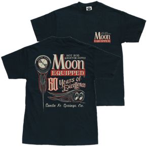 MOON EYES T-Shirt MQT086bk / 60 Year of Excellence