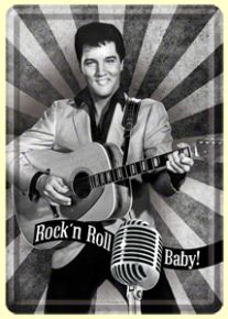 Blechpostkarte - Elvis / Rock`n Roll Baby
