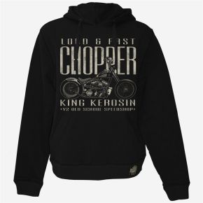 King Kerosin Hoodie Gestickt - Loud and Fast Chopper / Limited Edition