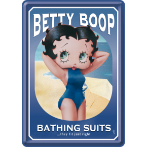 Blechpostkarte - Betty Boop / Bathing Suits