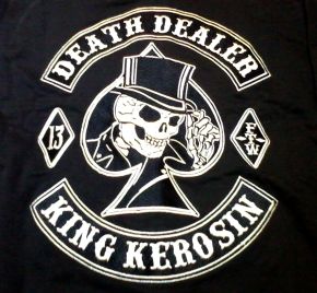 King Kerosin Bestickte Hoodie Jackets - Death Dealer - Limited Edition