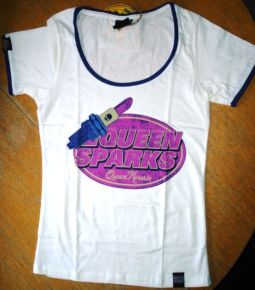 Queen Kerosin Girls Contrast T-Shirt - Queen Sparks / weiss