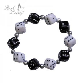 Rock Daddy Bracelets / Bracelet dice in black/white