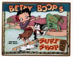 Pin up Sticker - Betty Boop`s Surf Shop