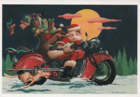 X-Mas Cards Motorcycle  X - 012
