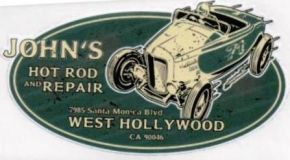 Vintage Race Sticker - John`s Hot Rod and Repair