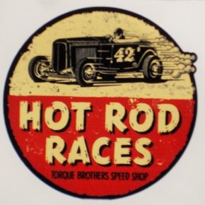 Vintage Race Sticker - Hot Rod Races