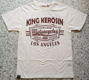 King Kerosin Regular T-Shirt offwhite / Retro Motorcycles