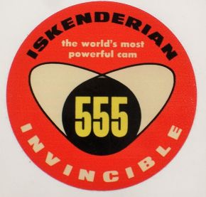 Vintage Race Sticker - Iskenderian 555 Cam