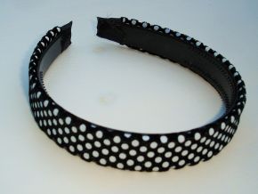 Headband from Rock Daddy - black with White Dots