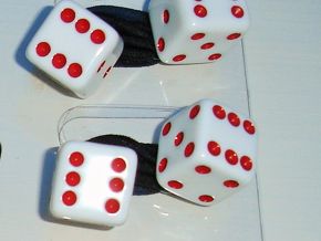 Dice Scrunchy from Rock Daddy - white / red