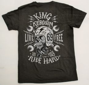 Batik Vintage Shirt dusty olive - Live Free Ride Hard / Limited Edtion
