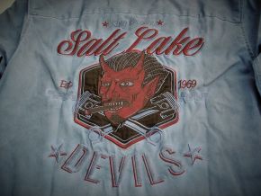 Dragstrip-Shirt Oilwash schwarz - Salt Lake Devils / Limited Edition