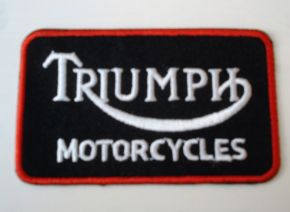 Patch - Triumph Motorcycle / schwarz-weiss