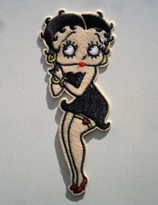 Patch - Betty Boop mit schwarzem Kleid