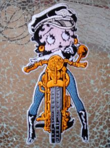 Patch - Betty Boop / Orange Motorcycle