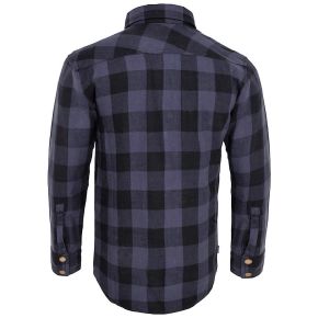 Reversible Shirt / Jacket with Aramid Lining - Check / Blue-black / Denim