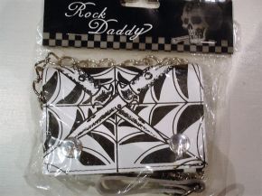 Rock Daddy Wallet with chain - Knife / spider net / Skull