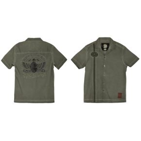 Dragstrip-Shirt Oilwash Limited Edition - Ride Fast / Olive