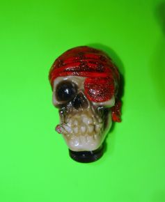 Schaltknauf- Pirat Skull / Red