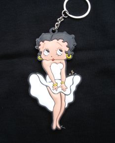 Schlüsselanhänger - Betty Boop mit weissen Kleid