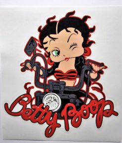 Pin up Sticker - Betty Boop auf Motorrad
