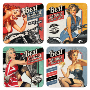 Nostalgie Blechuntersetzer - Best Garage