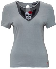 Queen Kerosin Limited Edition T-Shirt - Outlaw / Light Grey