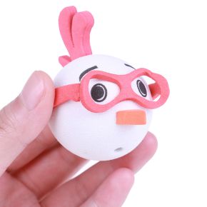 Antennenball-Huhn mit Brille / rot