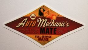 Pin up Sticker - Auto Mechanics Mate / klein
