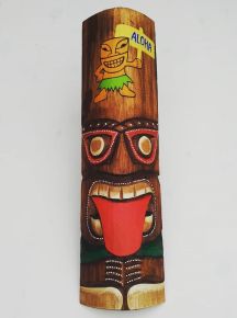 Tiki Holz Masken / Medium - Tiki Nr. 8 / Aloha farbig