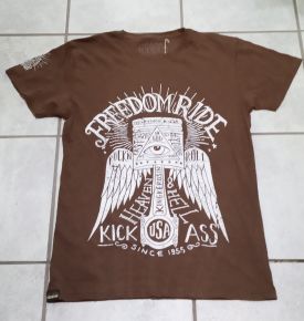 Batik Vintage Shirt - Freedom Ride / Braun - Limited Edition