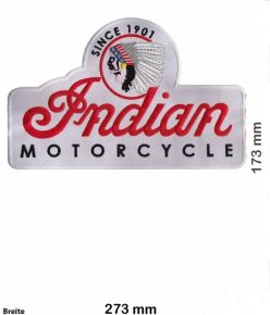 Rücken-Aufnäher / Patch - Indian Motorcycle / weiss