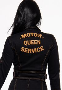 Workwear Kleid von QUEEN KEROSIN - Motor Queen Service / schwarz