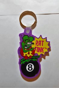 Schlüsselanhänger - Rat Fink on 8 Ball /Lila