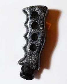Schaltknauf - Messergriff mit 4 Löcher / schwarz/grau