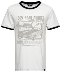 King Kerosin Contrast T-Shirt - 1969 Roadrunner / weiss-schwarz