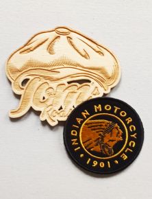 Patch - Indian Motorcycle 1901 / Gold - Rund