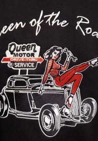 College Jacke - Queen of the Road / Schwarz-rot / Limited Edition