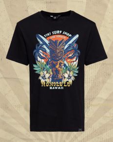 King Kerosin Regular T-Shirt / Tiki Surf Shop - schwarz