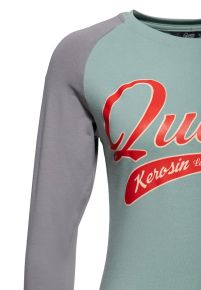 Langarm-Shirt von Queen Kerosin - QUEEN CA / Smoke green-grey